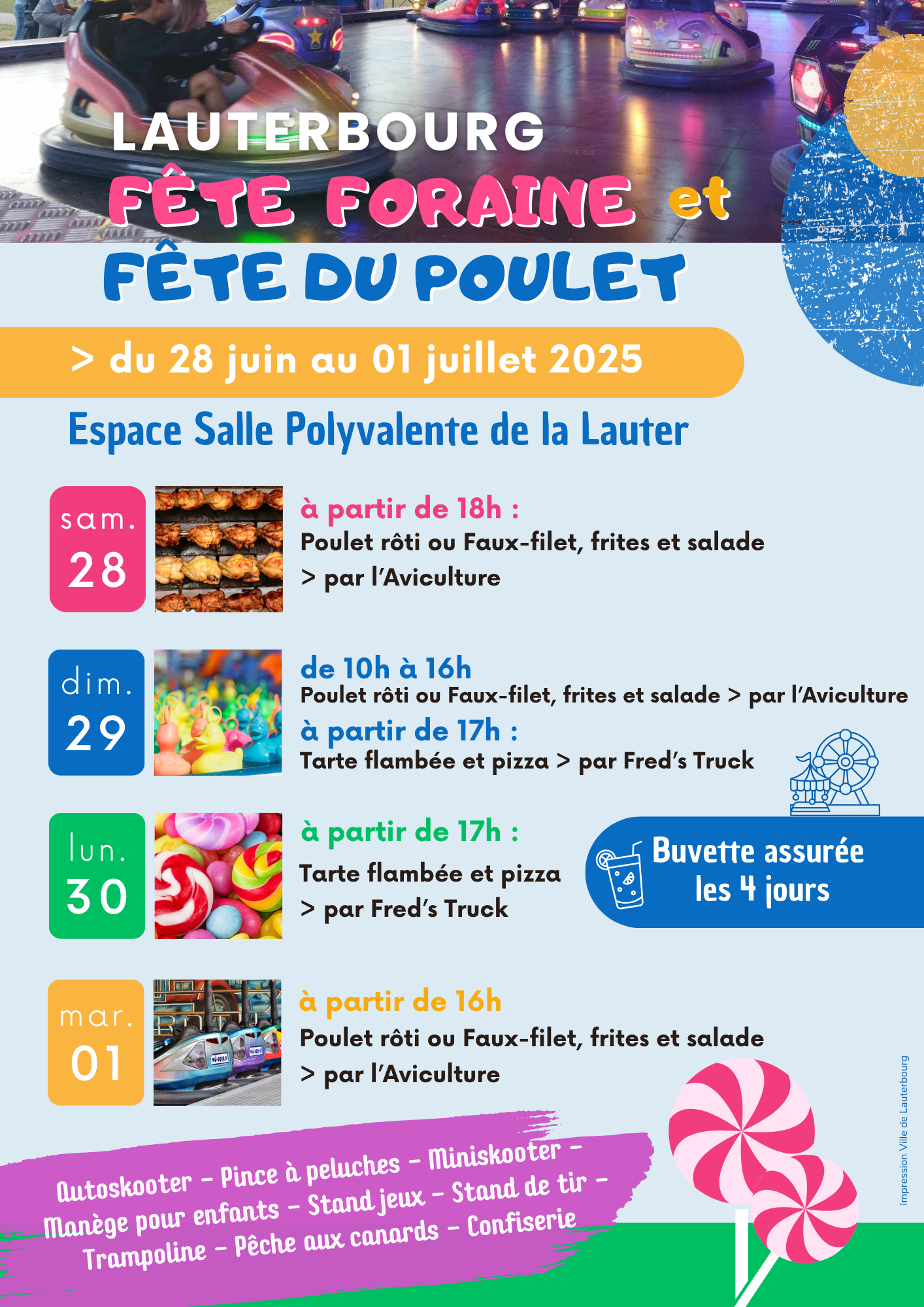 fête foraine et fête du poulet