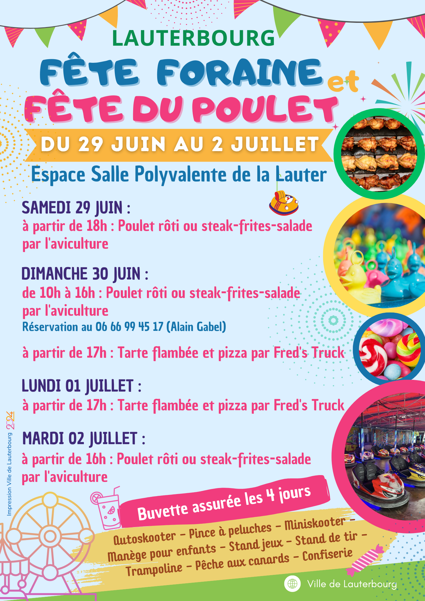 fête foraine et fête du poulet