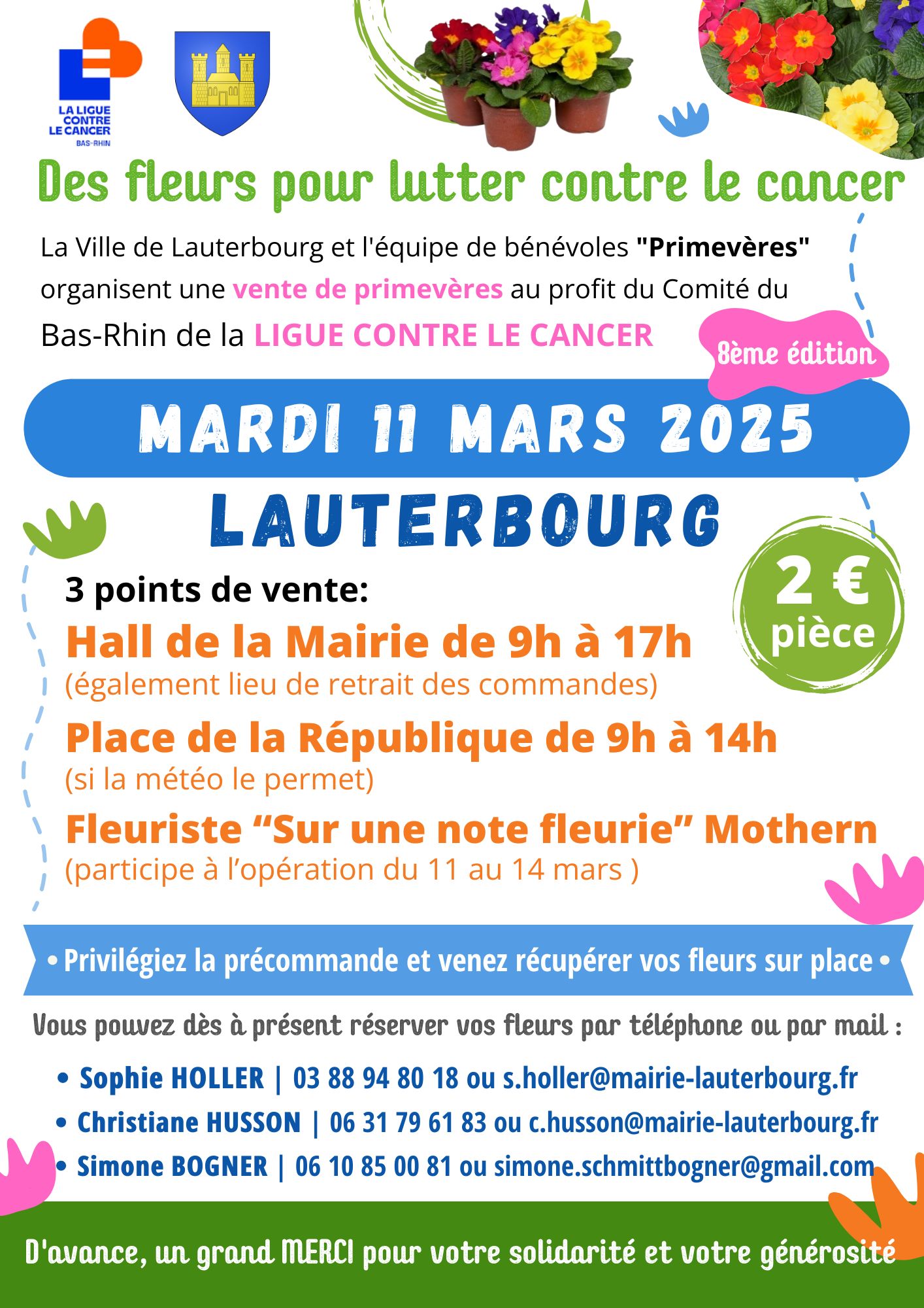 Vente de primevères